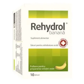 Rehydron Rehydrol solutie de rehidratare cu banane, 10 plicuri, MBA Pharma | Dr ...