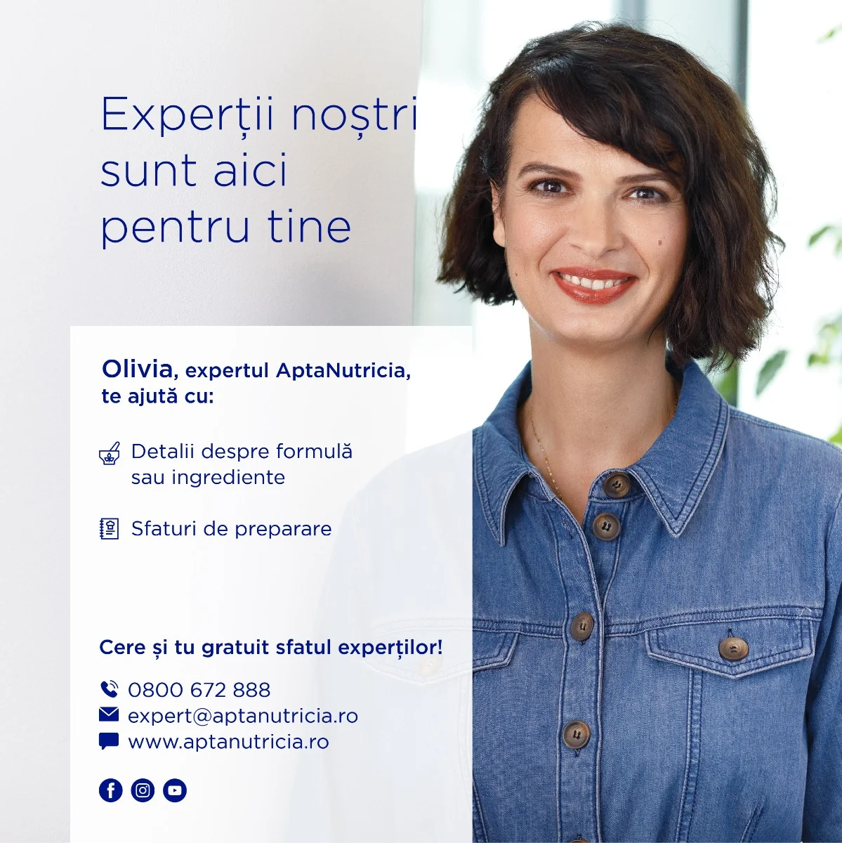 Formula de lapte pentru copii de varsta mica 1-2 ani NUTRI-BIOTIK 1+, 800g, Aptamil