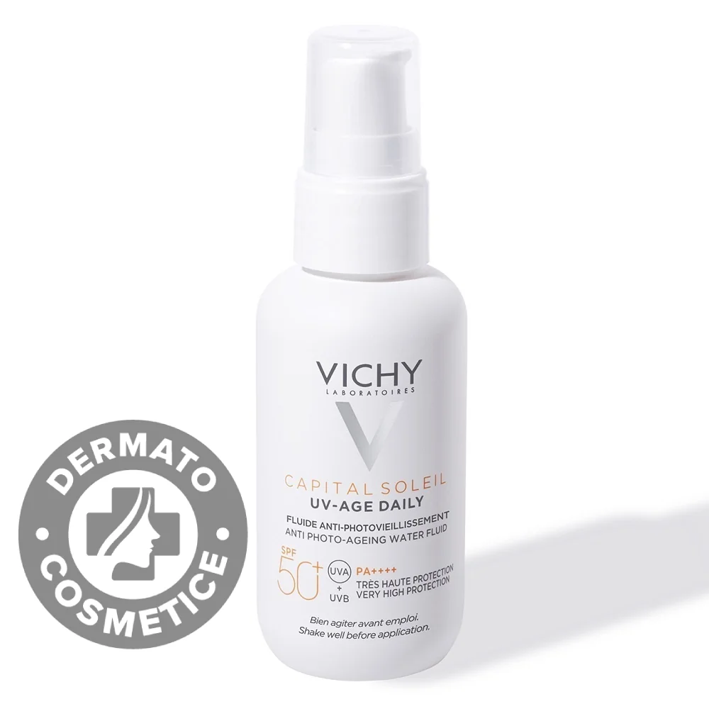 Fluid apos anti-fotoimbatranire cu SPF50+ Capital Soleil UV-AGE DAILY, 40ml, Vichy
