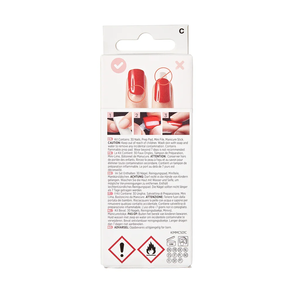 Unghii false imPress Awestruck Medium Almond, 30 bucati, Kiss