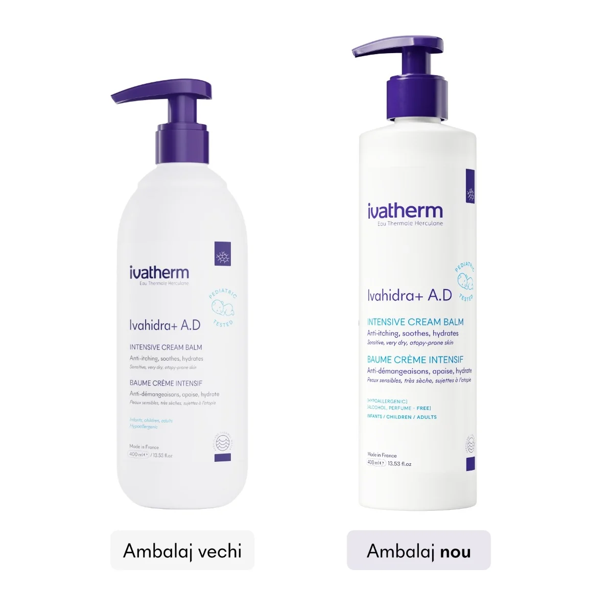 Crema balsam intens emolienta Ivahidra+ A.D, 400ml, Ivatherm