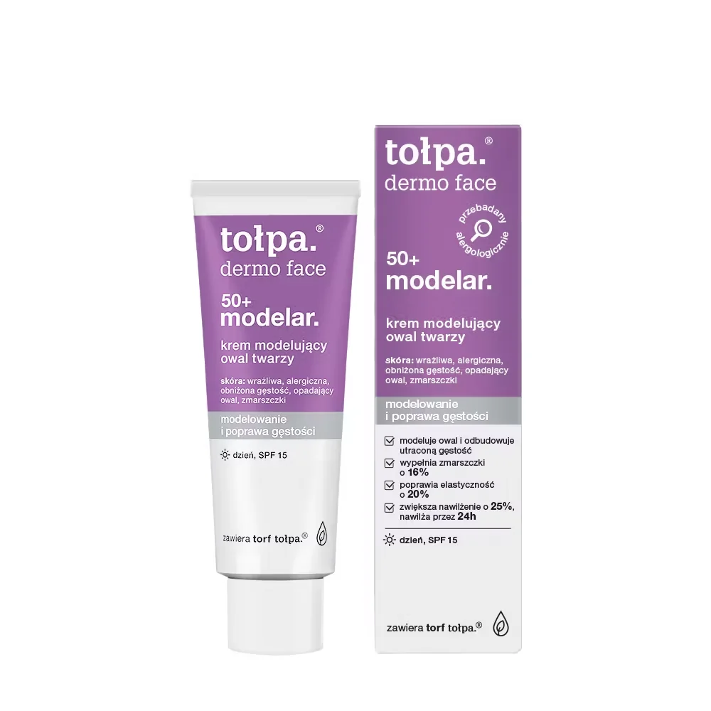 Crema anti-aging pentru fermitatea pielii SPF 15 Dermo Face 50+ Modelar, 40ml, Tolpa