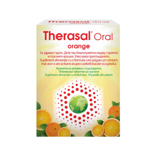 Therasal Oral Orange, 18 pastile de supt, Vedra