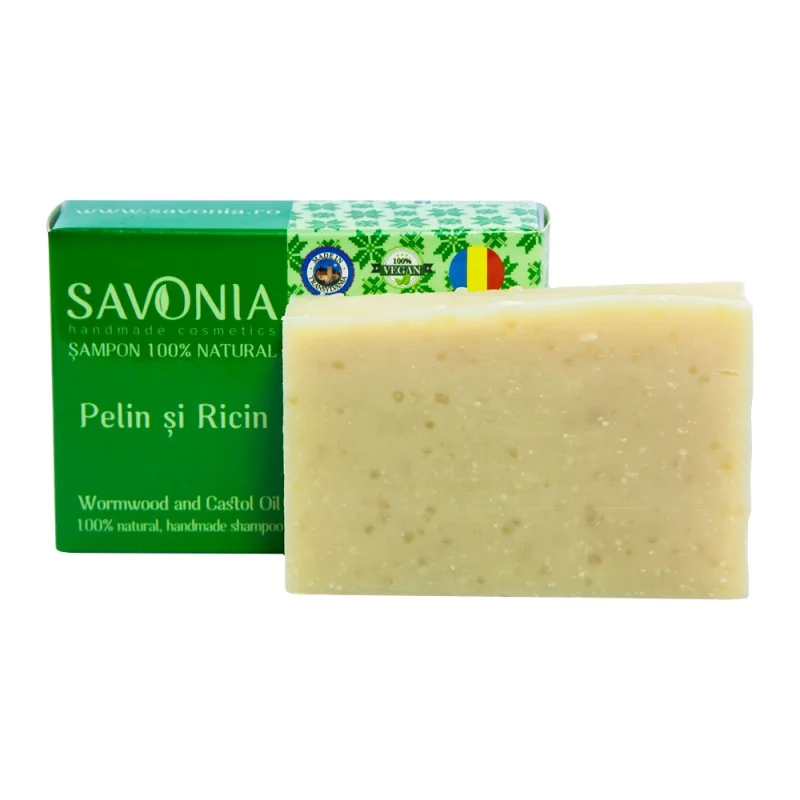 Sampon natural solid Pelin si Ricin, 90g, Savonia