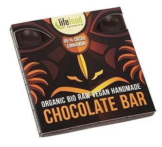 Ciocolata cu 95% cacao si scortisoara Bio, 35g, Lifefood