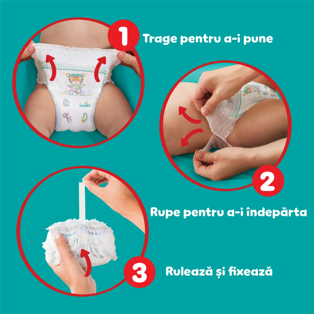 Scutece-chilotel Pants Marimea 6 pentru 13-19 kg, 44 bucati, Pampers