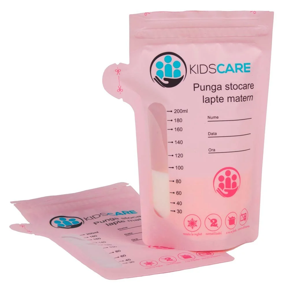 Set pungi de stocare pentru laptele matern KC130, 30 bucati, KidsCare