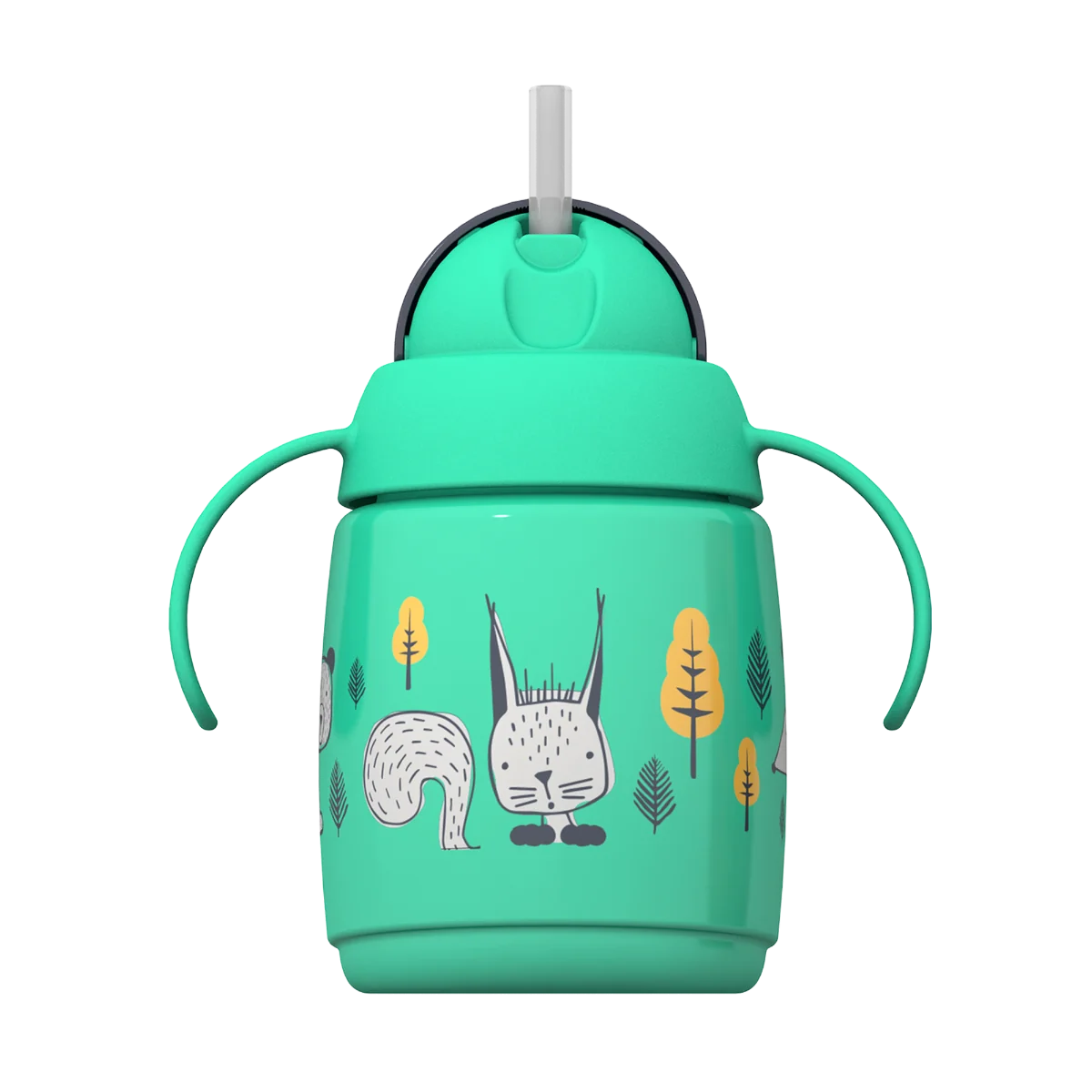 Cana cu pai si protectie Bacshield™ pentru +6 luni Verde, 300ml, Tommee Tippee