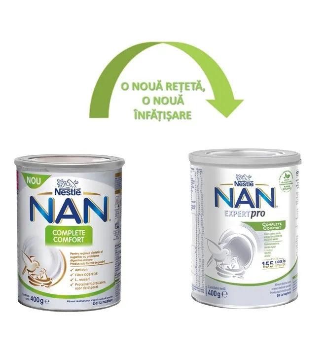 Formula de lapte Nan Complete Comfort +0 luni, 400g, Nestle 