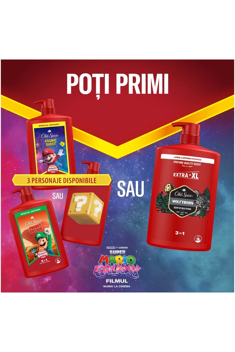 Gel de dus si sampon 3 in 1 Wolfthorn, 1000ml, Old Spice