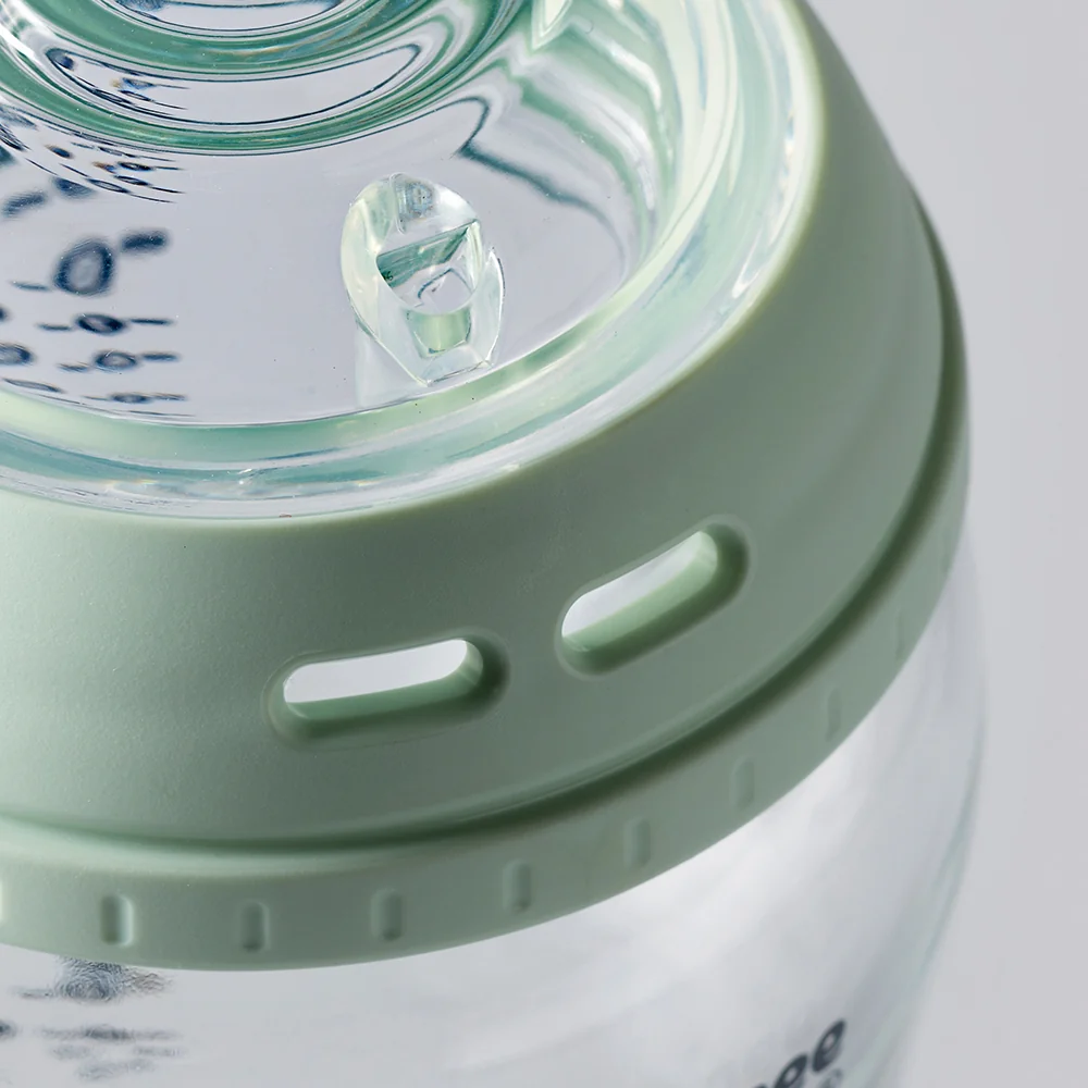 Biberon din sticla cu tetina din silicon si autosterilizare pentru 0 luni+ Natural Start, 150ml, Tommee Tippee