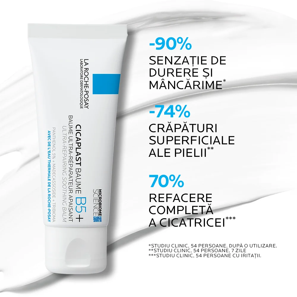 Balsam ultra-reparator calmant cu indicatii multiple pentru iritatii ale pielii si cicatrici Cicaplast B5 +, 40ml, La Roche-Posay