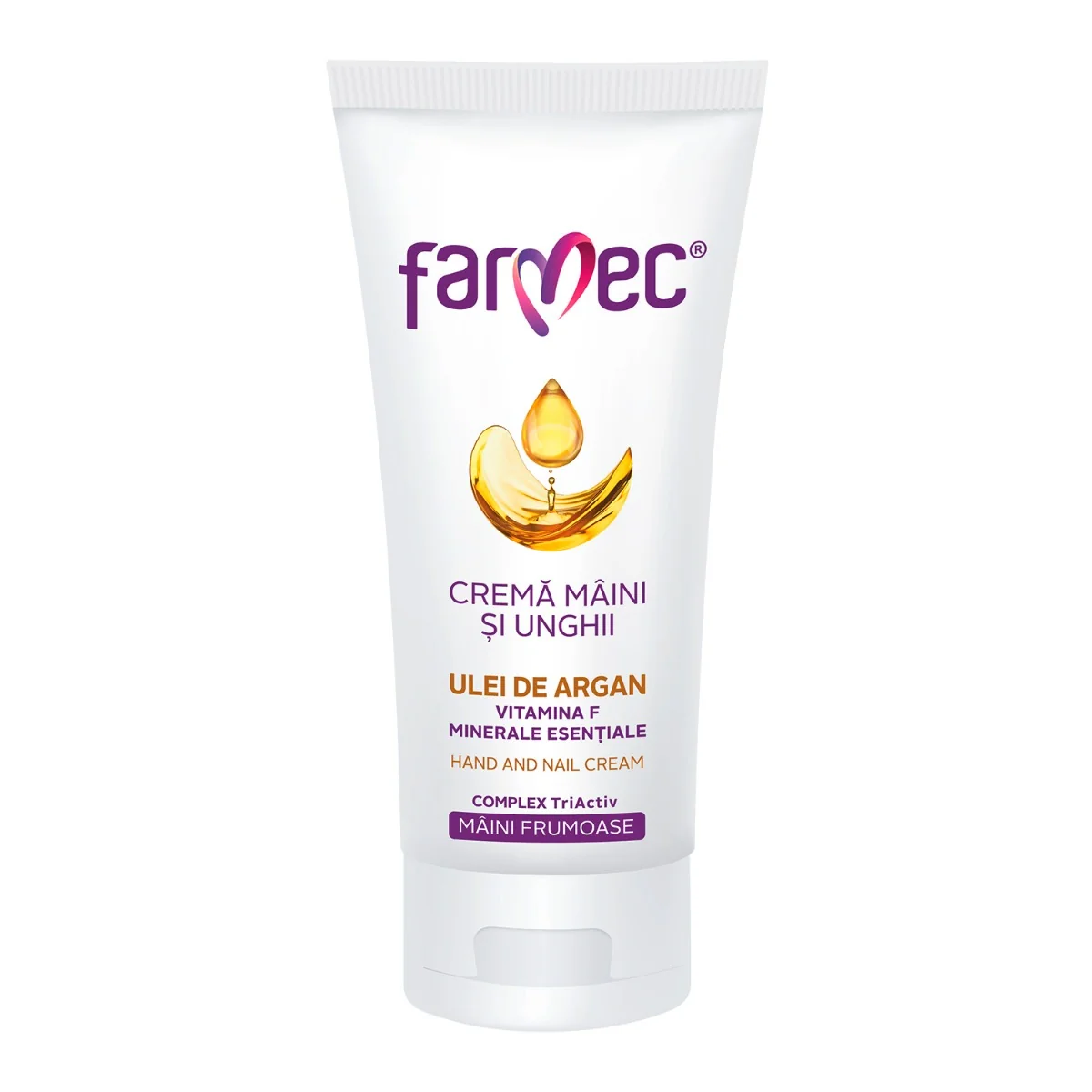 Crema pentru maini si unghii cu ulei de argan, 100ml, Farmec