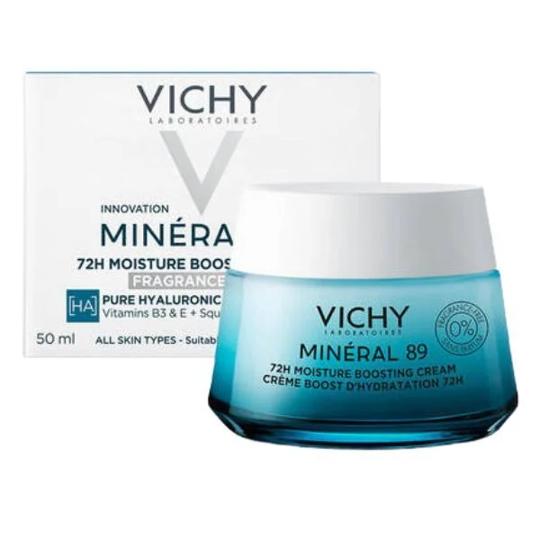 Crema intens hidratanta 72h cu acid hialuronic pentru toate tipurile de ten Mineral 89, 50ml, Vichy