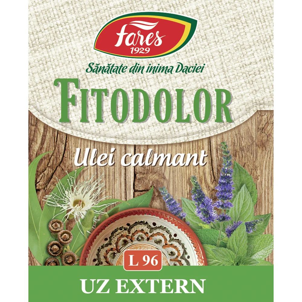 Ulei calmant fitodolor L96, 100ml, Fares