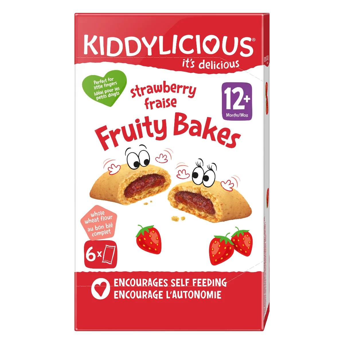 Biscuiti moi cu capsuni +12 luni, 132g, Kiddylicious