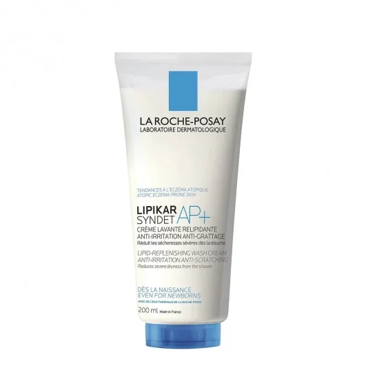Crema de spalare anti-iritatii si anti-prurit pentru pielea uscata Lipikar Syndet AP+, 200ml, La Roche-Posay