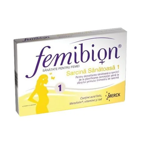 Femibion 1 sarcina sanatoasa, 30 comprimate, Merck