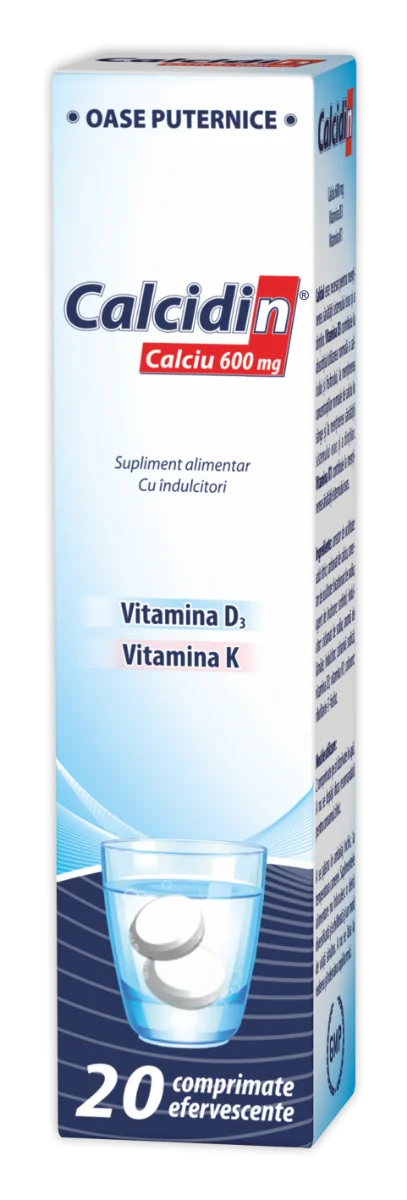 Calcidin 600 mg, 20 comprimate, Zdrovit
