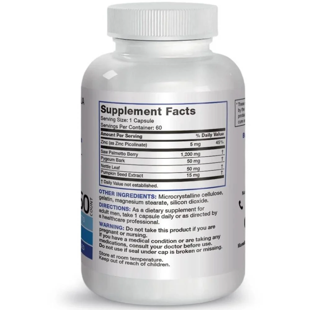 Supliment pentru prostata ProstaChoice+, 60 capsule, Bronson Laboratories