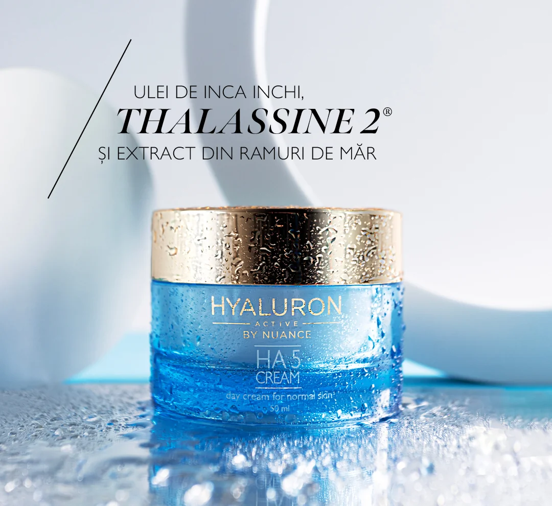 Crema de zi pentru ten normal Hyaluron Active, 50ml, Nuance