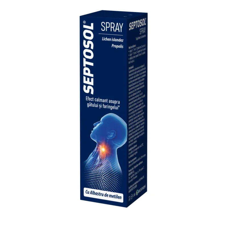 Septosol Spray cu albastru de metilen, 30ml, Biofarm | Dr. Max Farmacia