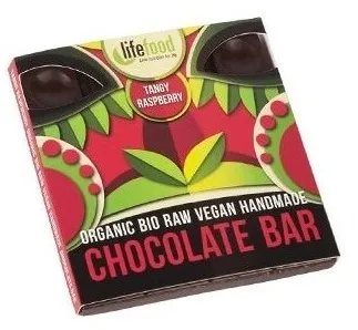 Ciocolata cu zmeura raw Bio, 35g, Lifefood