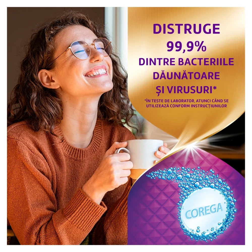Tablete efervescente Dubla Putere, 30 tablete, Corega