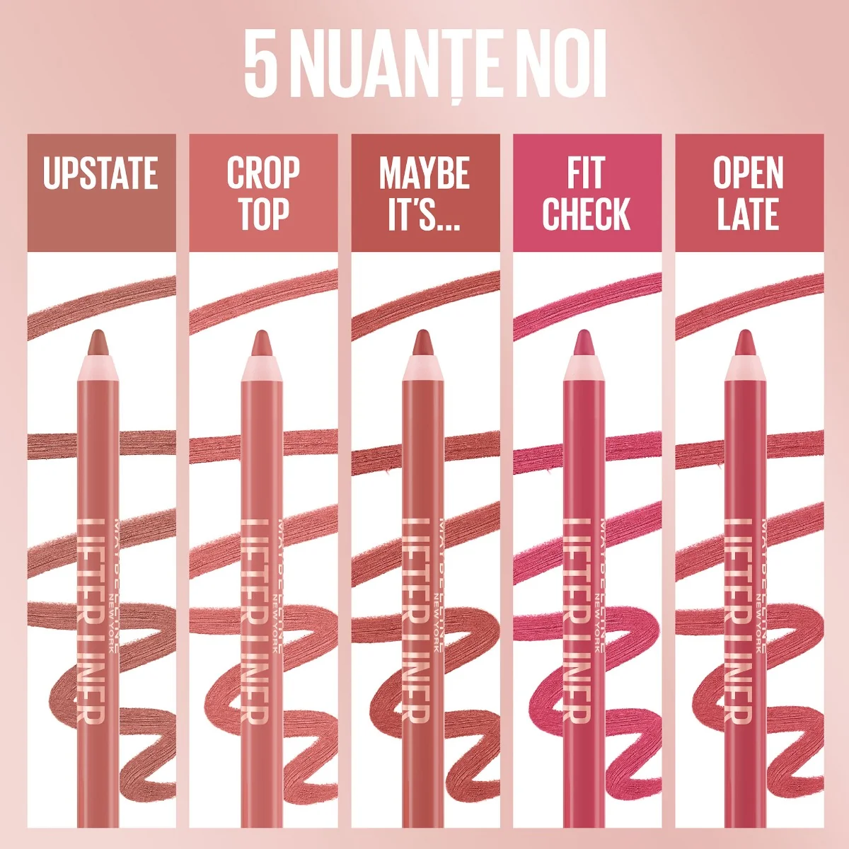 Creion de buze cu Acid Hialuronic Lifter Liner Nr. 012 Crop Top, 1g, Maybelline