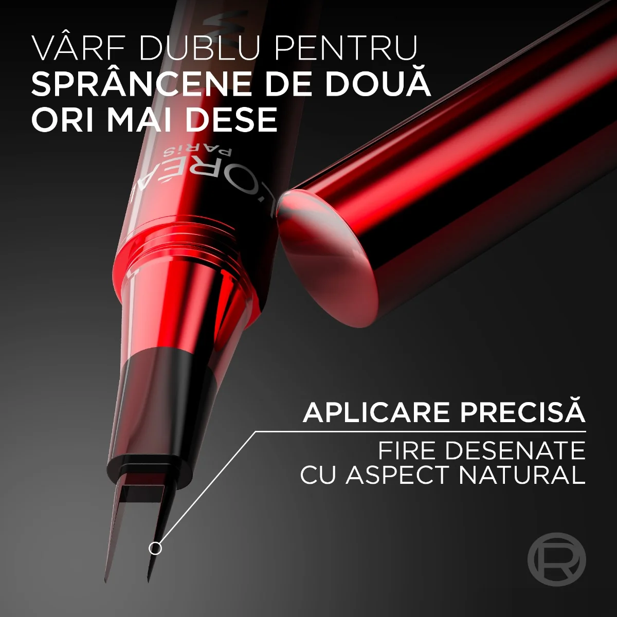 Tus pentru sprancene cu pensula dubla Faux Blonde Infaillible, 1ml, L'Oreal Paris
