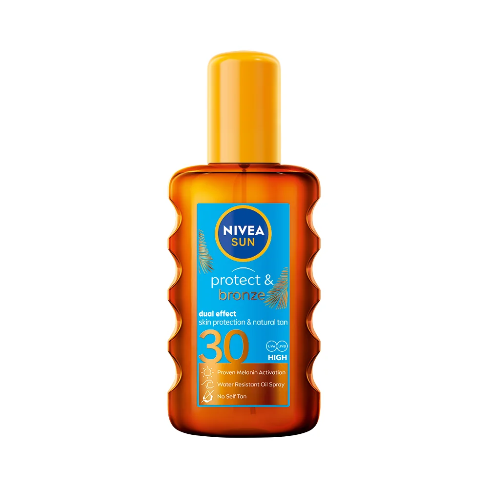Ulei spray pentru protectie solara si bronzare Protect & Bronze SPF 30, 200ml, Nivea