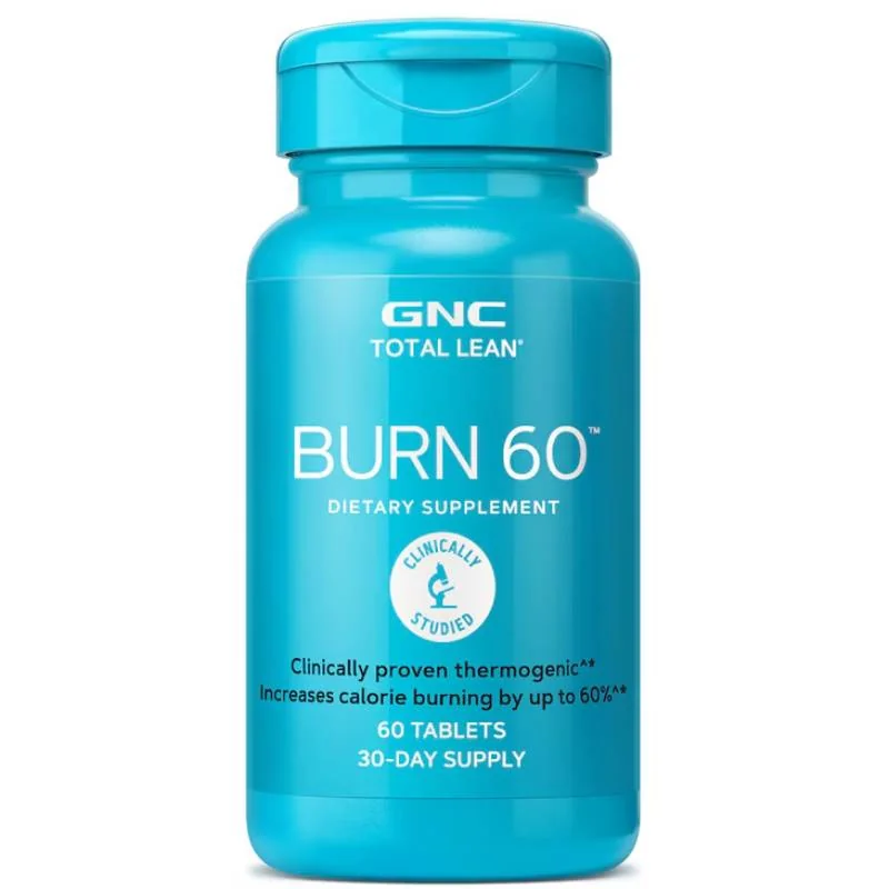 Formula termogenica pentru stimularea metabolismului Total Lean Burn 60, 60 tablete, GNC 