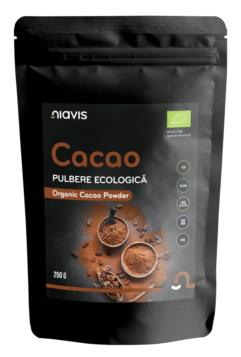 Cacao pulbere raw ecologica, 250g, Niavis