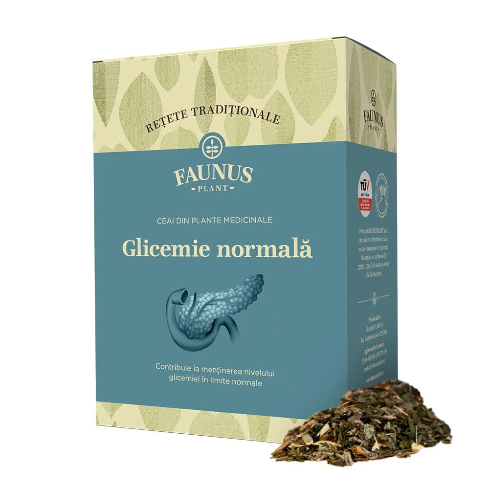 Ceai pentru glicemie normala Retete Traditionale, 180g, Faunus Plant