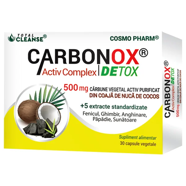 Bio Carbonox Activ Complex Detox 500mg, 30 capsule, Cosmopharm