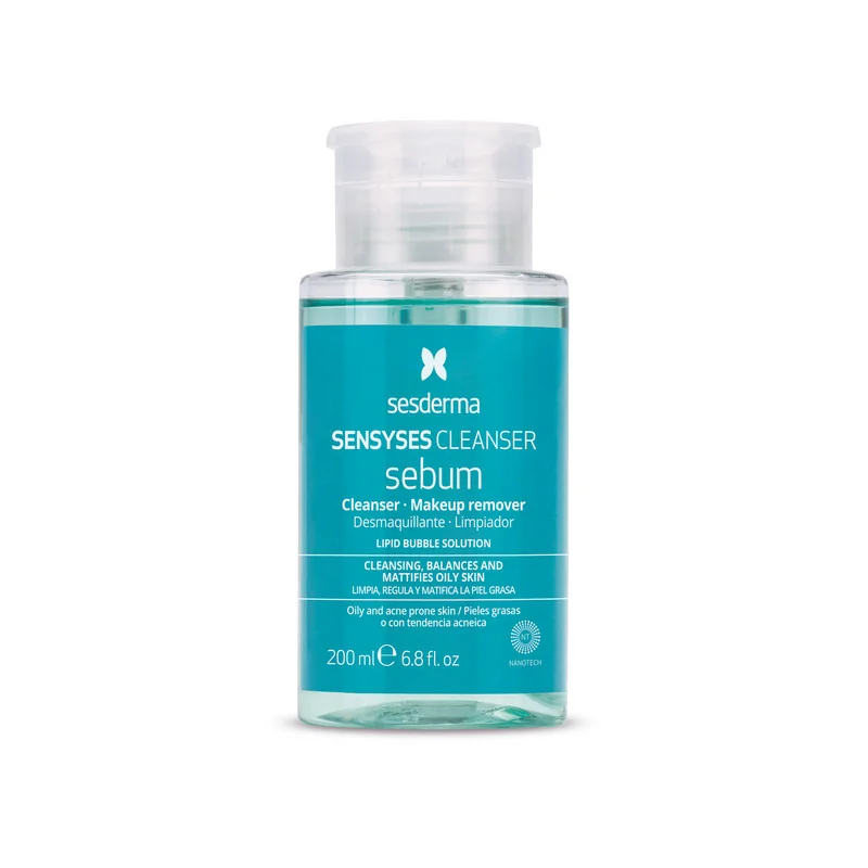 Lotiune demachianta pentru ten gras cu tendinta acneica Sensyses, 200ml, Sesderma