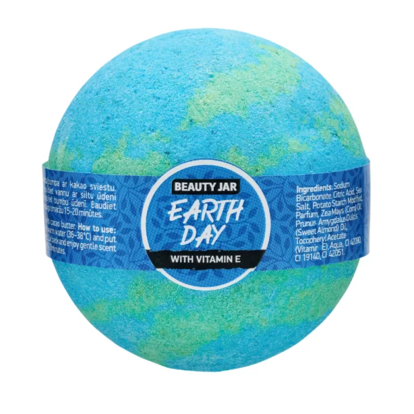 Bila de baie efervescenta cu Vitamina E Earth Day, 150g, Beauty Jar