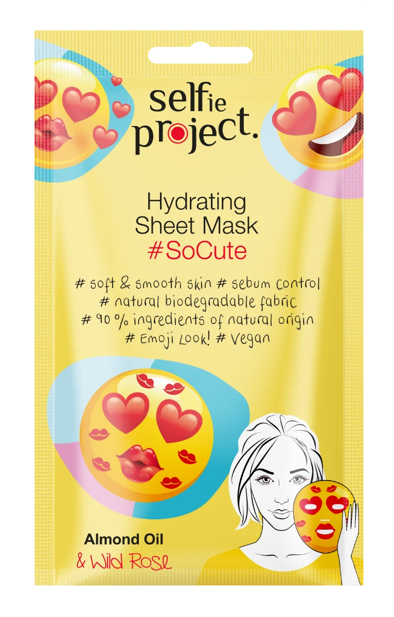 Masca hidratanta fata Emoji So Cute, 15ml, Selfie Project