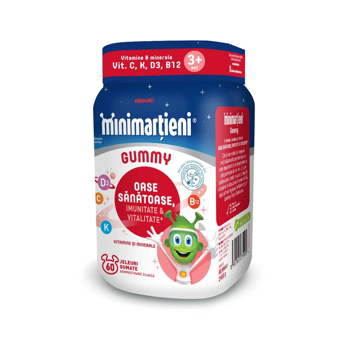 Minimartieni Gummy oase sanatoase, 60 jeleuri, Walmark