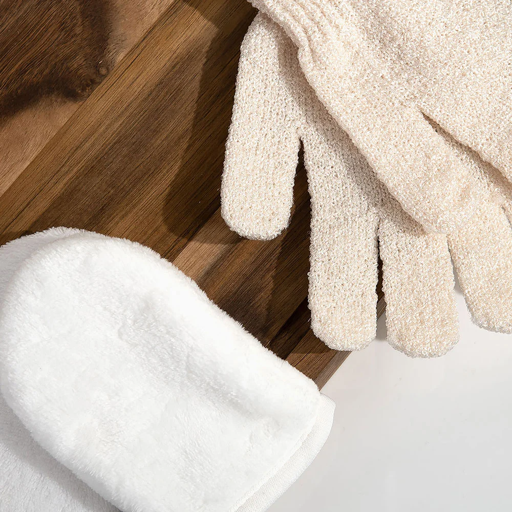 Set ecologic manusi exfoliante si pernite pentru curatarea fetei si corpului, 1 bucata, So Eco 