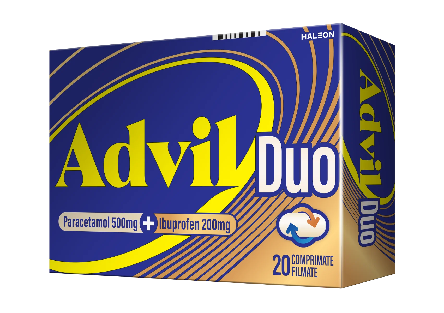 Advil Duo 500mg/200mg, 20 comprimate filmate, Haleon