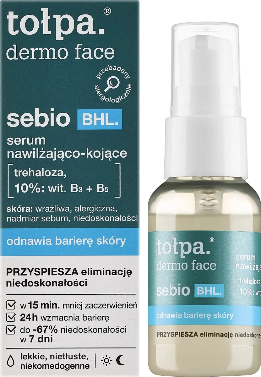 Serum pentru ten gras si acneic Dermo Face Sebio BHL, 30ml, Tołpa