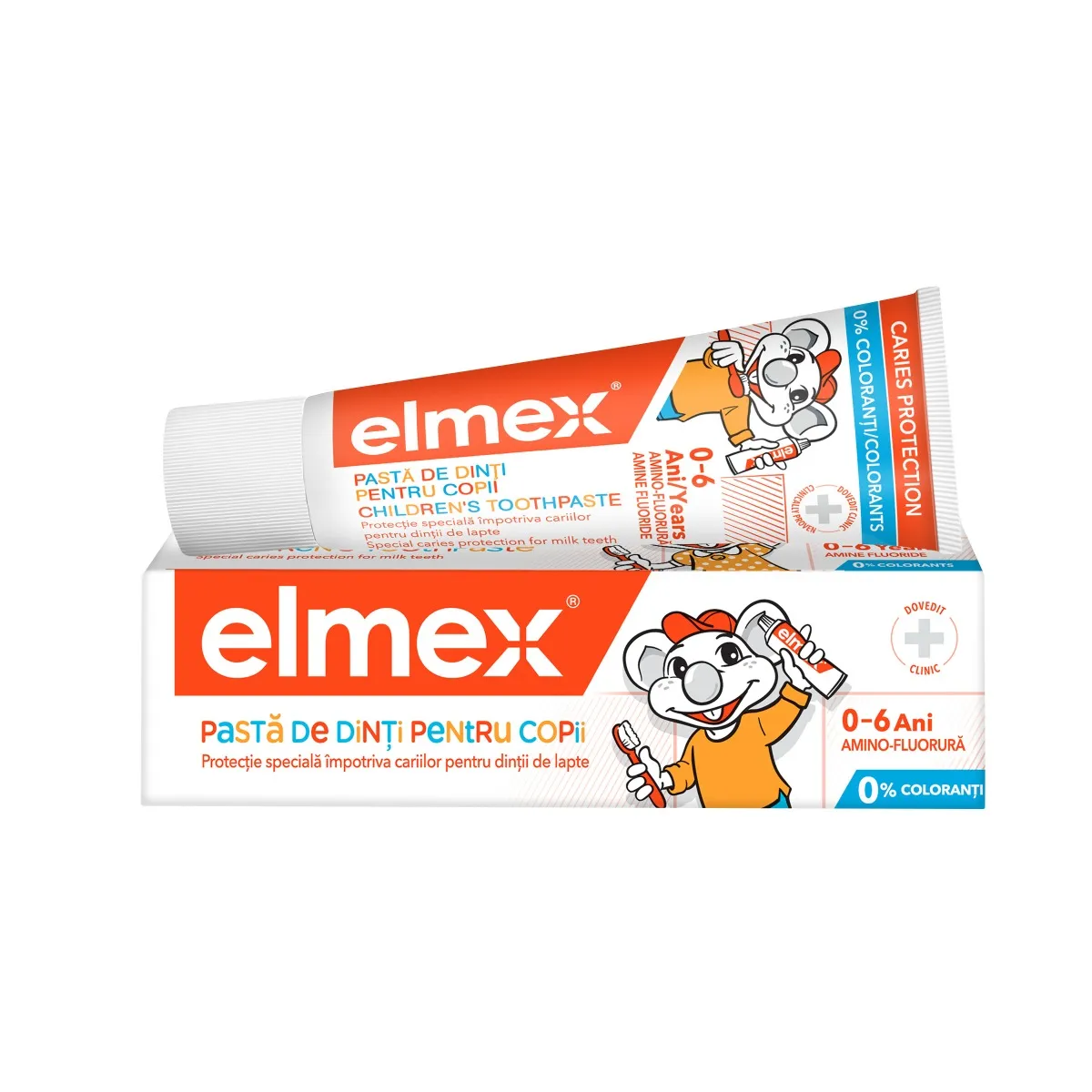 Pasta de dinti pentru copii de la 0-6 ani, 50ml, Elmex 