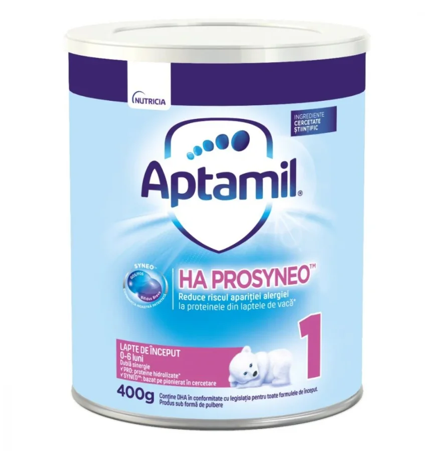 Formula de lapte Aptamil HA Prosyneo 1 0-6 luni, 400g, Nutricia