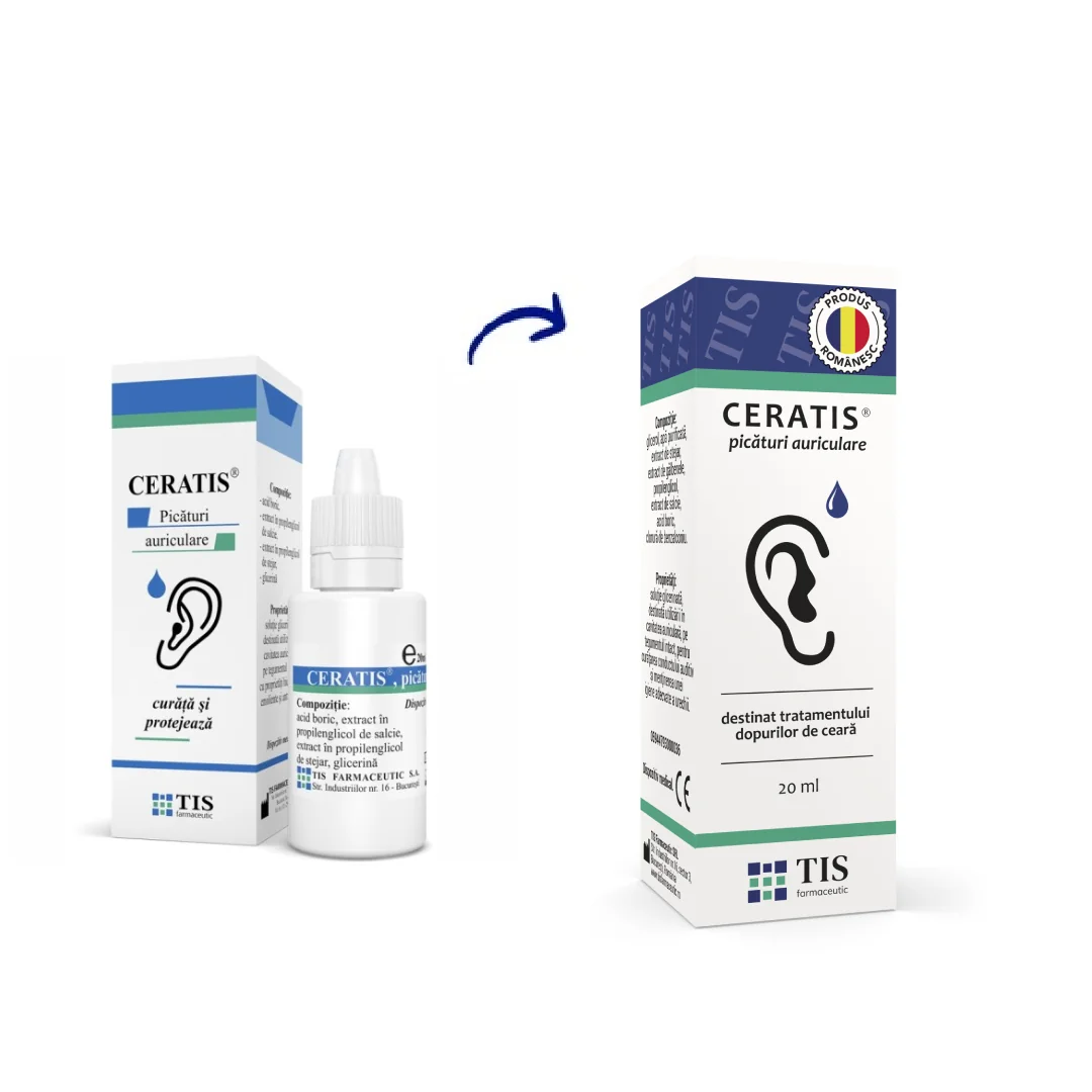 Ceratis picaturi auriculare, 20ml, Tis Farmaceutic