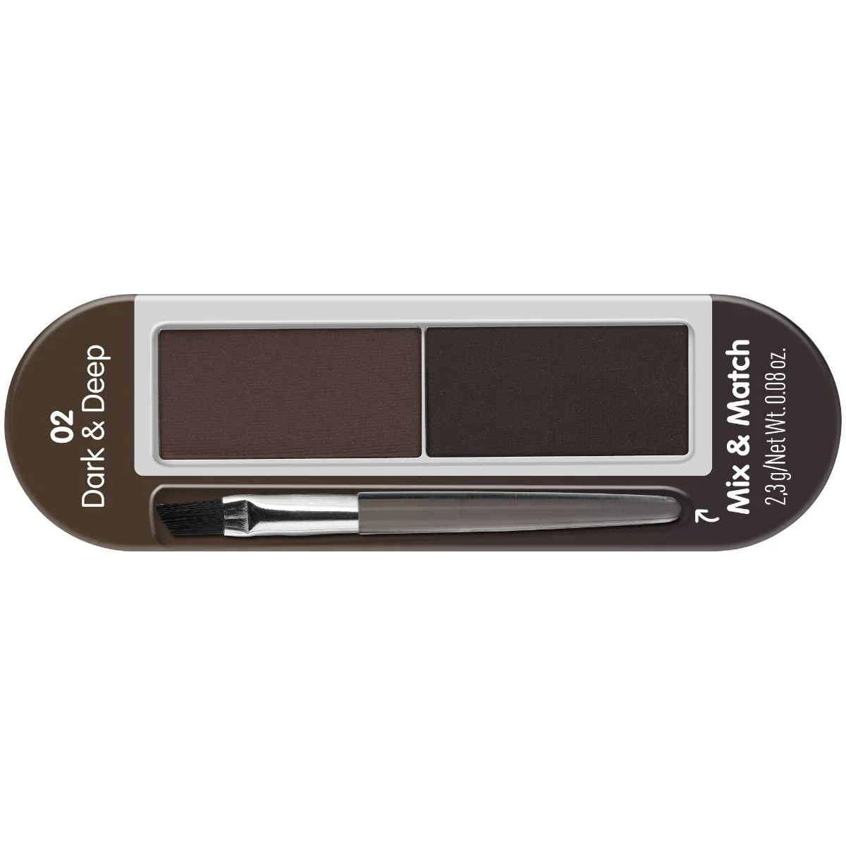 Set pentru sprancene brow powder  02 - dark & deep, 2.3g, Essence