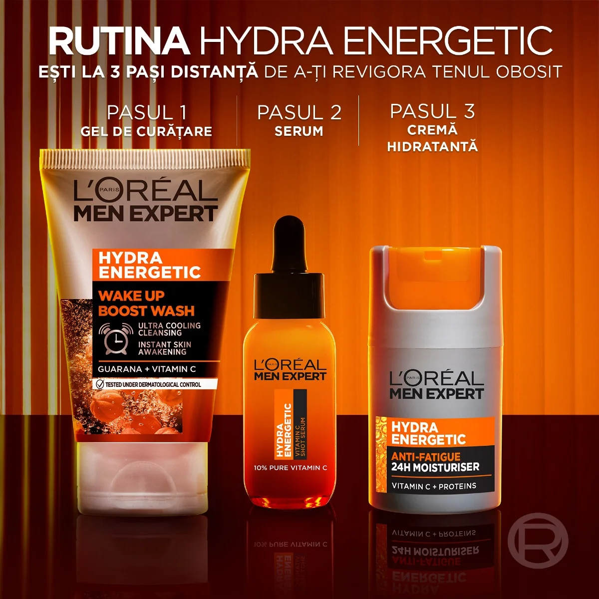 Crema hidratanta pentru barbati Men Expert Hydra Energetic, 50ml, L'Oreal Paris