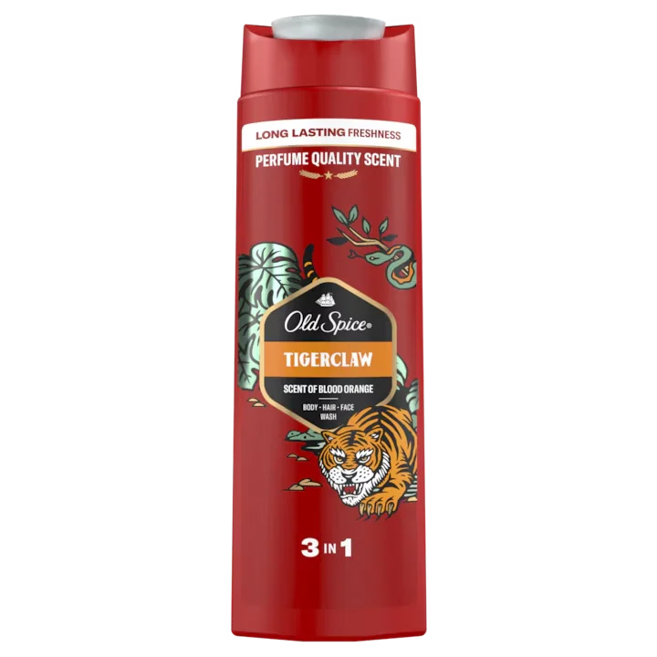 Gel de dus si sampon pentru barbati Tiger Claw, 400ml, Old Spice