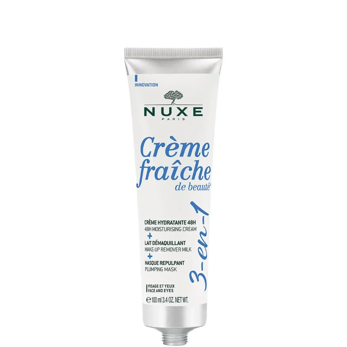 Crema hidratanta 3 in 1 pentru toate tipurile de ten Creme Fraiche de Beaute, 100ml, Nuxe 