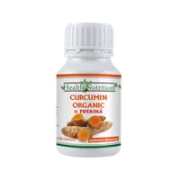 Curcumin Organic + Piperina, 120 capsule, Health Nutrition
